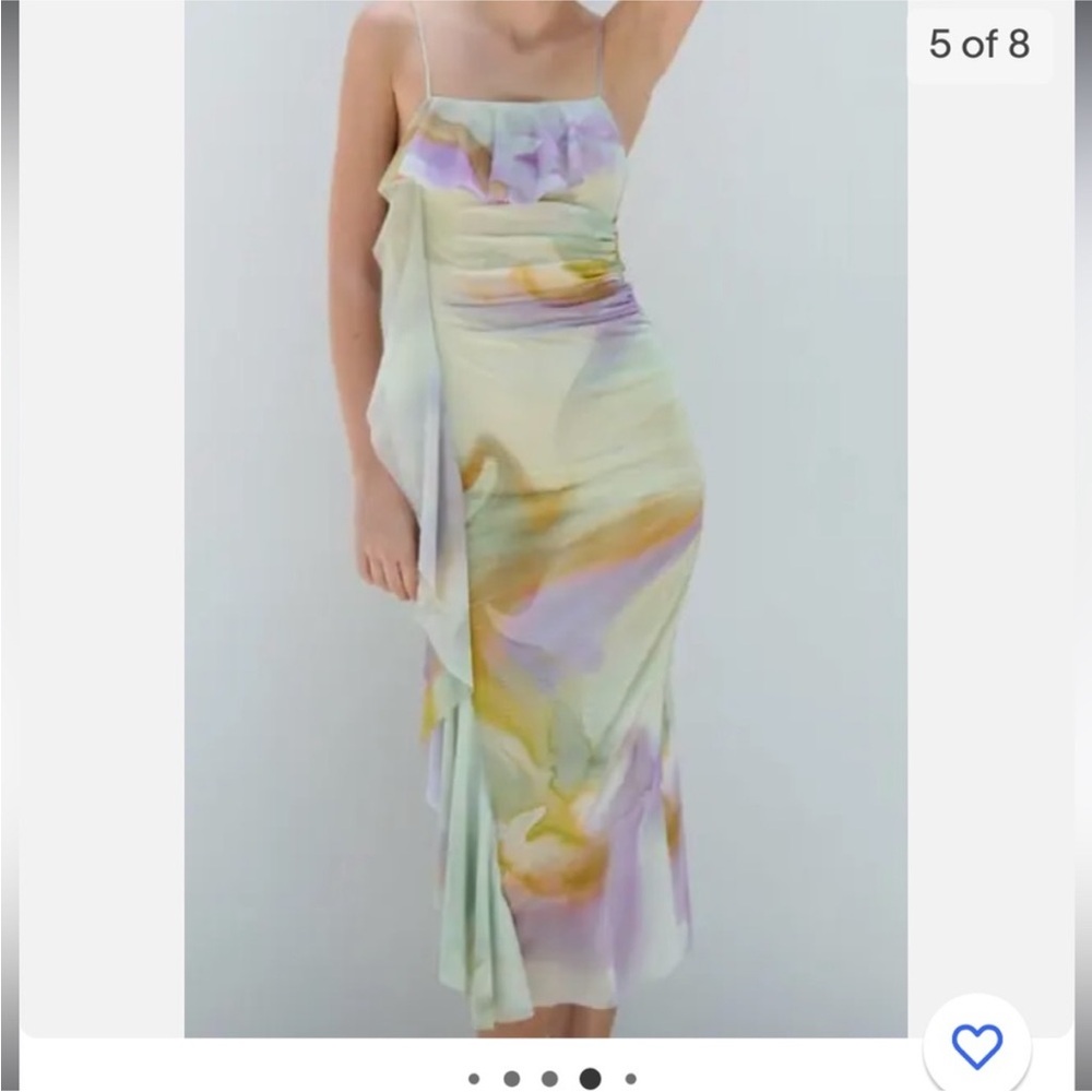 Zara Ruffle Multicolor Women's Dress